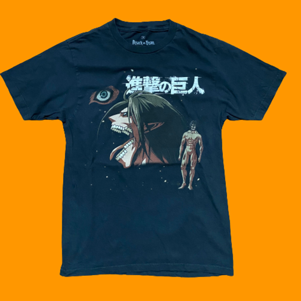 Attack On Titan Anime Character Design Black T-Shirt Men's Size Small